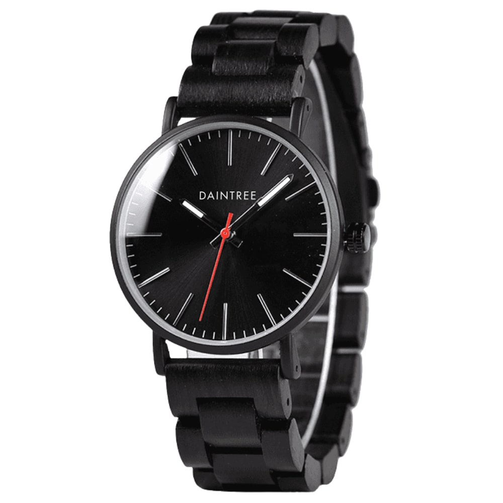 Daintree Hekla - Montre Unisexe bois d'ébène - Mouvement à Quartz Noir