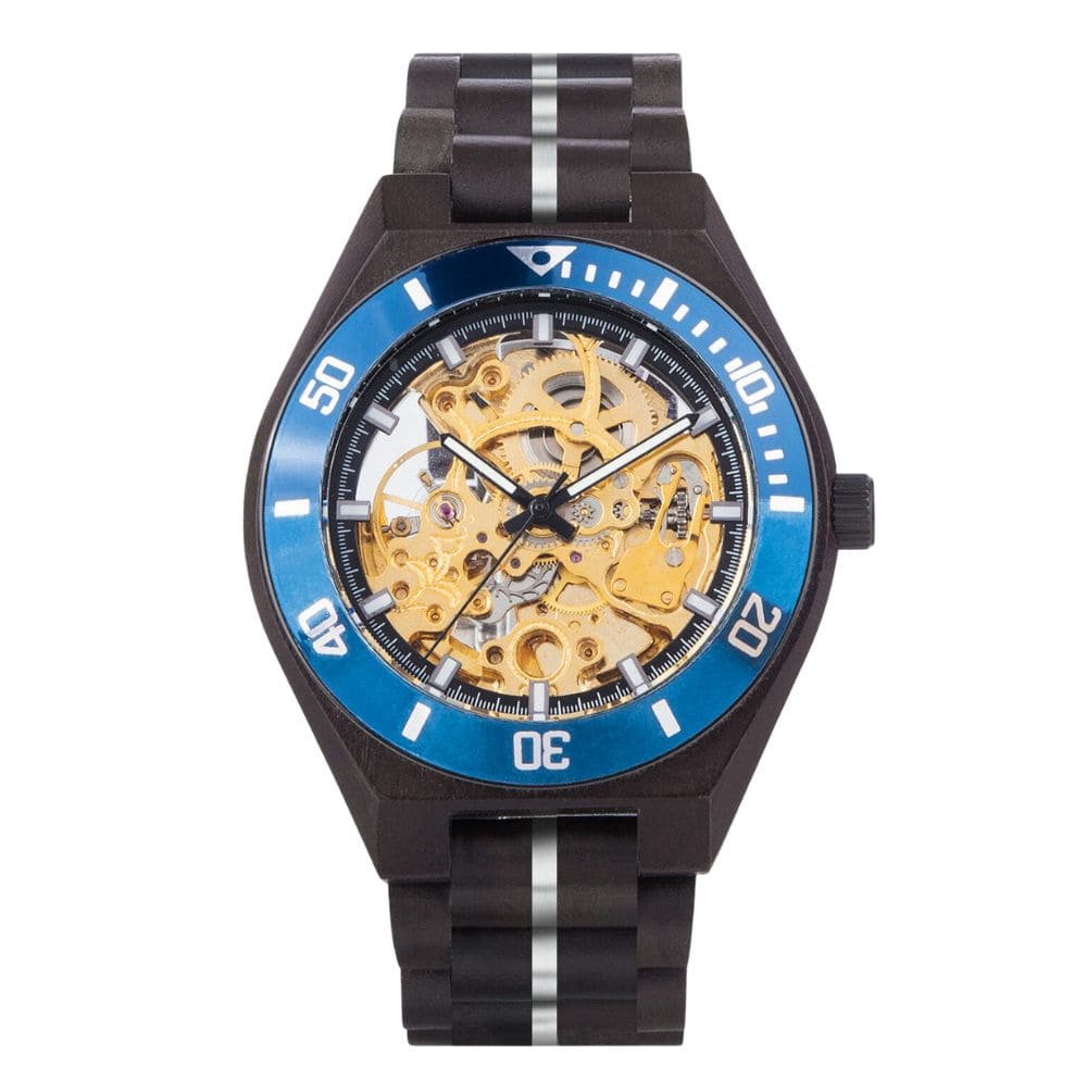 Daintree Krafla - Montre Homme automatique en bois de Chacate Preto
