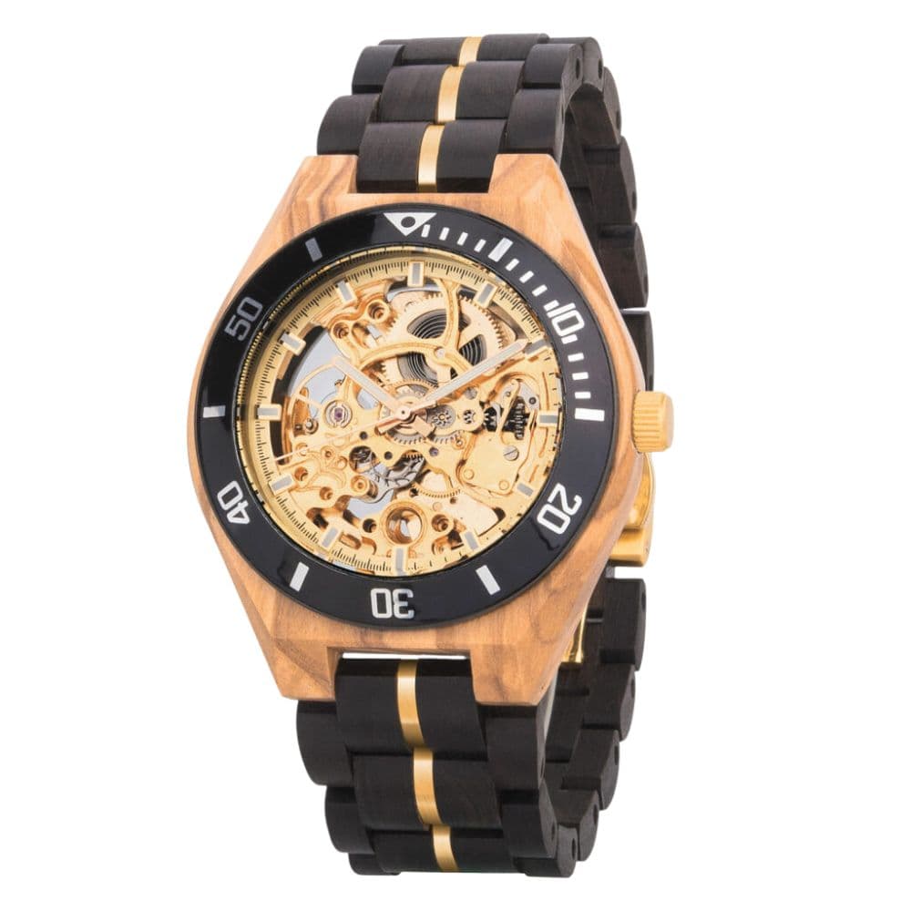 Daintree Namib Montre Homme automatique en bois d'Olivier et Chacate