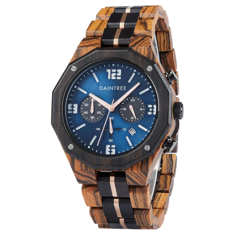 Montre homme en bois de serpent et bois d'ébène - Daintree Napali