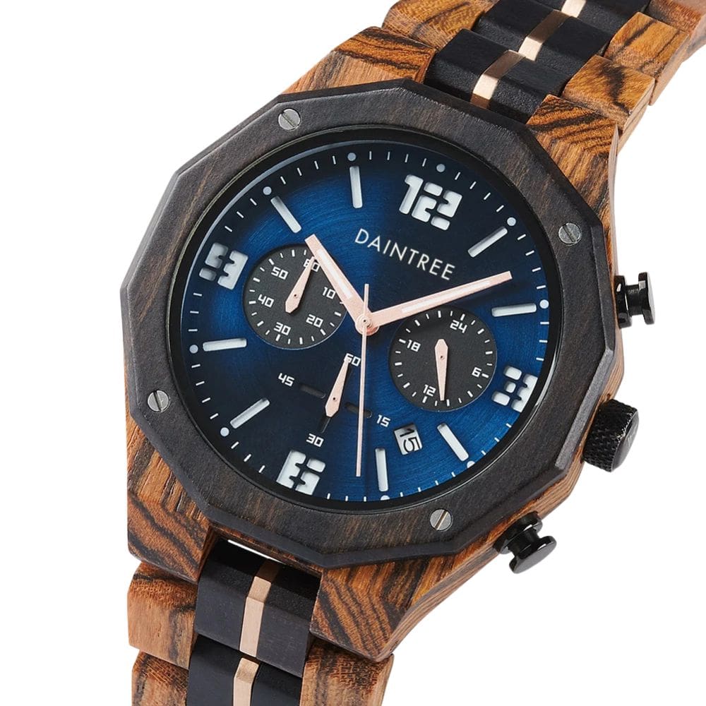 Montre homme en bois avec chronographe - Daintree Napali