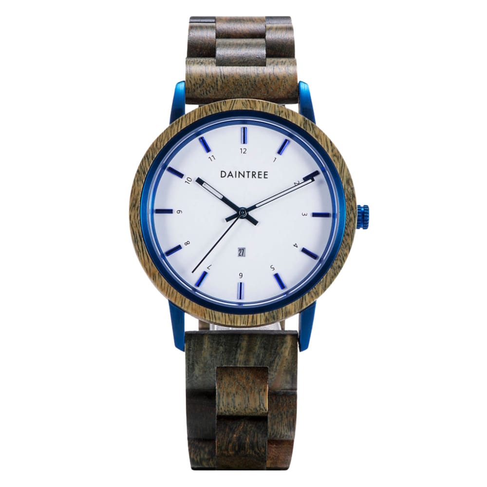 Daintree Patmos - Montre Homme en bois de Santal Vert mécanisme quartz