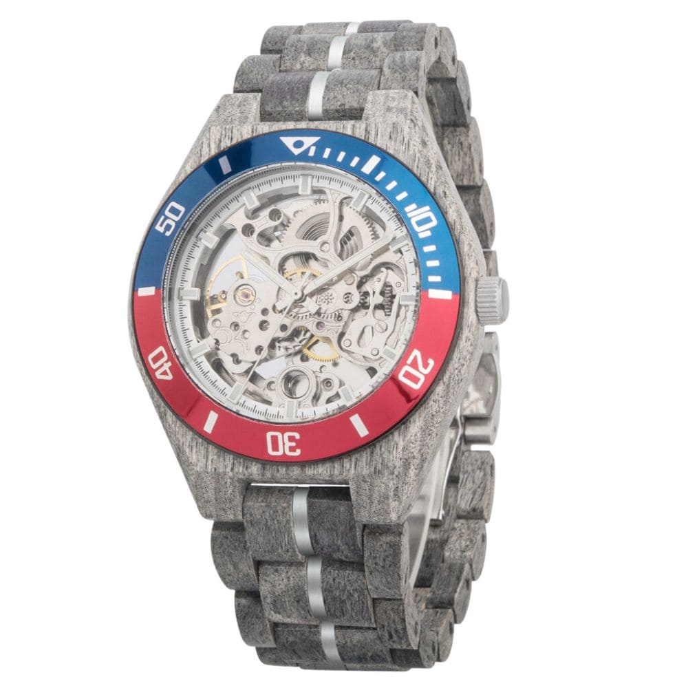 Daintree Skye - Montre Homme automatique bois d'Érable gris - Argenté