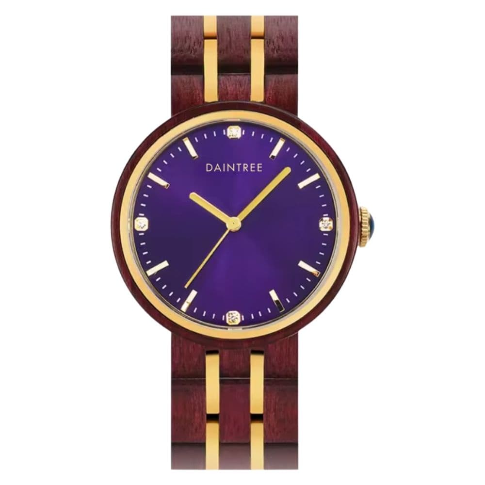 Daintree Nara - Montre Femme bois Palissandre Mouvement Quartz Violet